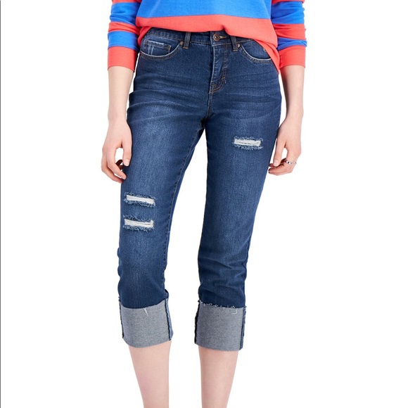 Style & Co. Denim - Style & Co Straight Crop Mid Rise Jeans